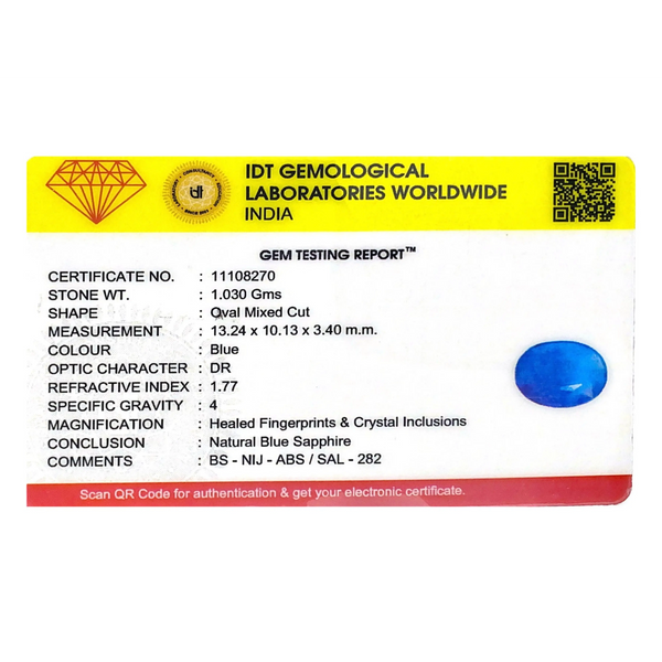 Blue Sapphire - 5.15 Carat