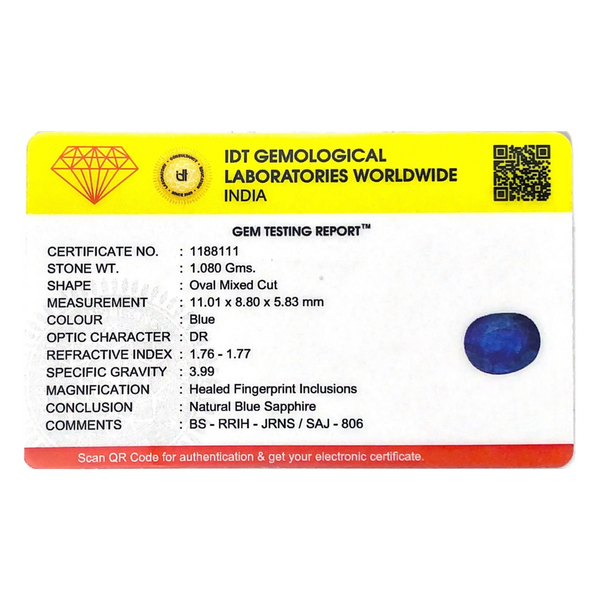 Blue Sapphire - 5.4 Carat