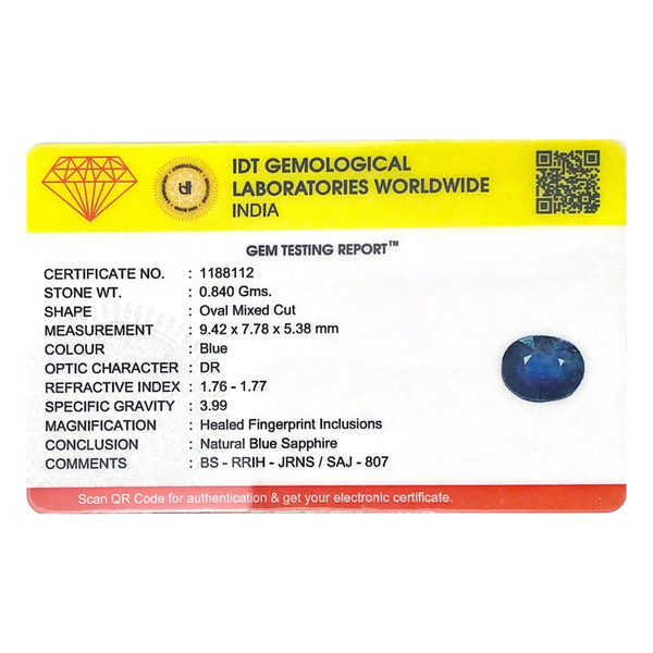 Blue Sapphire - 4.2 Carat