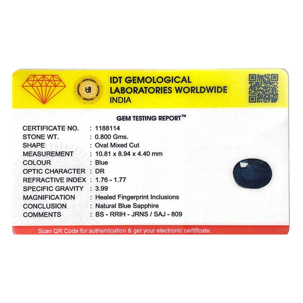 Blue Sapphire - 4 Carat