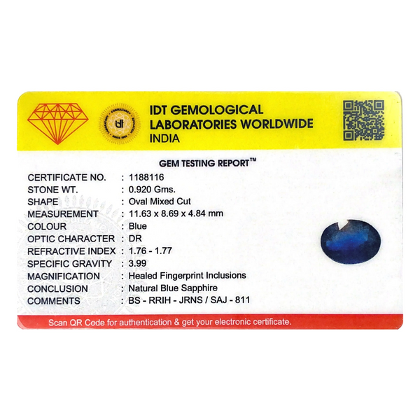 Blue Sapphire - 4.6 Carat