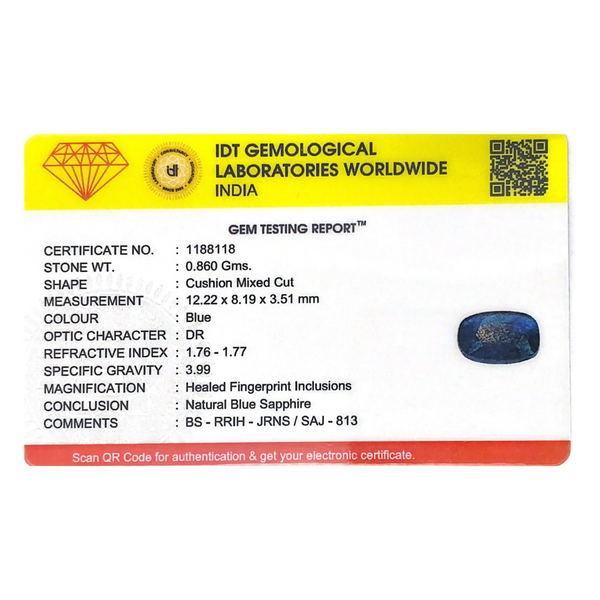 Blue Sapphire - 4.3 Carat