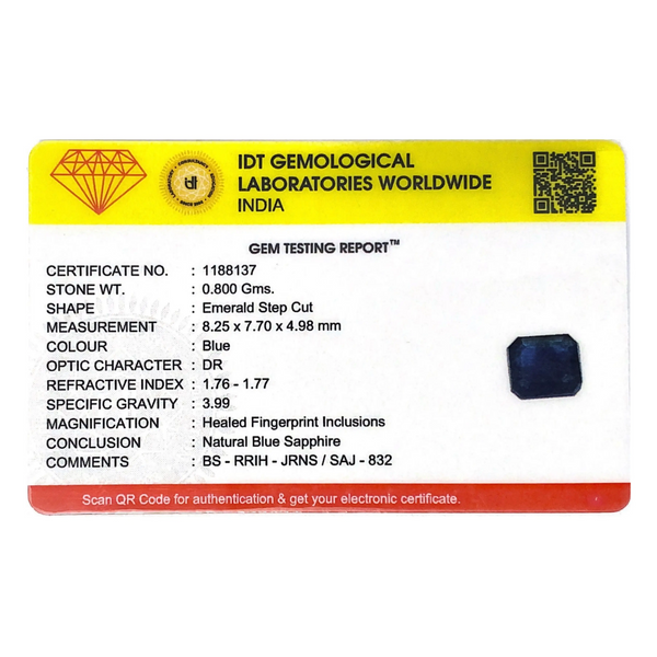 Blue Sapphire - 4 Carat