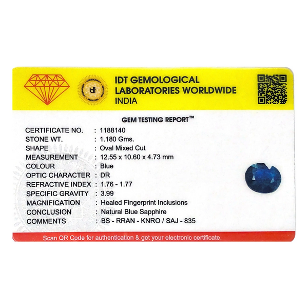 Blue Sapphire - 5.9 Carat
