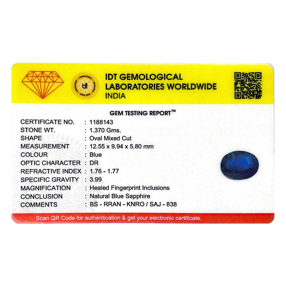 Blue Sapphire - 6.85 Carat