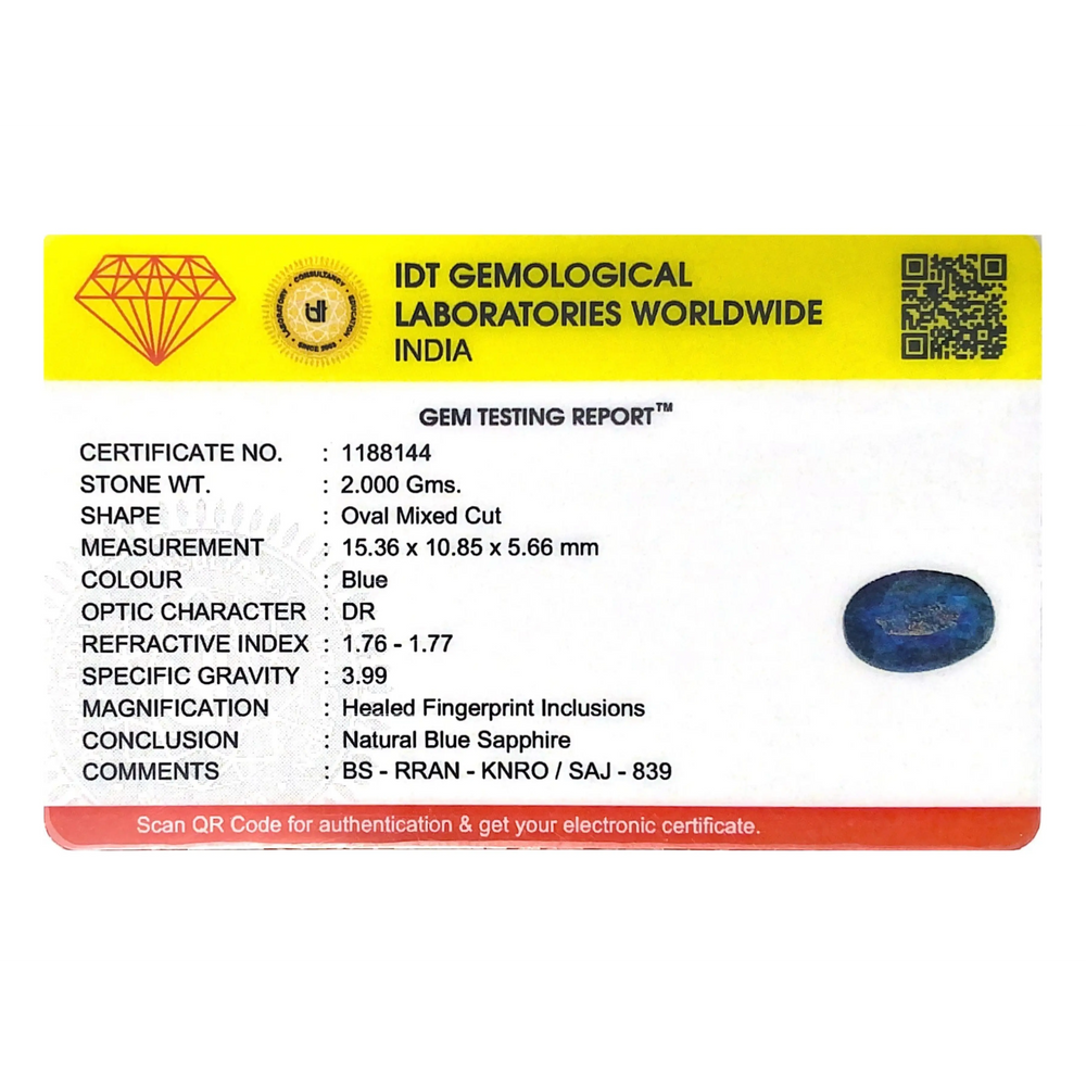 Blue Sapphire - 10 Carat