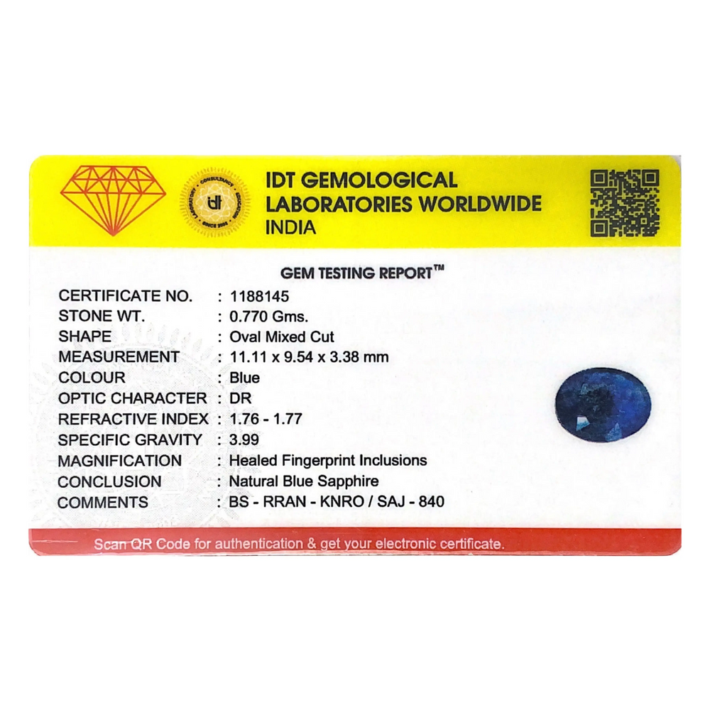 Blue Sapphire - 3.85 Carat