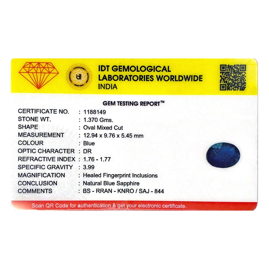 Blue Sapphire - 6.85 Carat