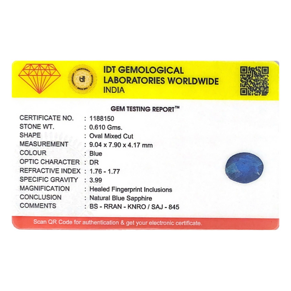 Blue Sapphire - 3.05 Carat