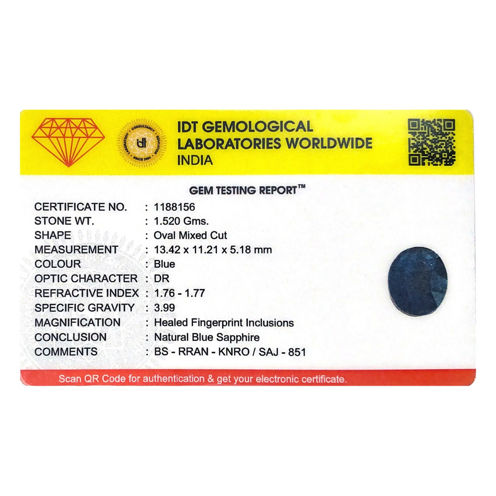 Blue Sapphire - 7.6 Carat