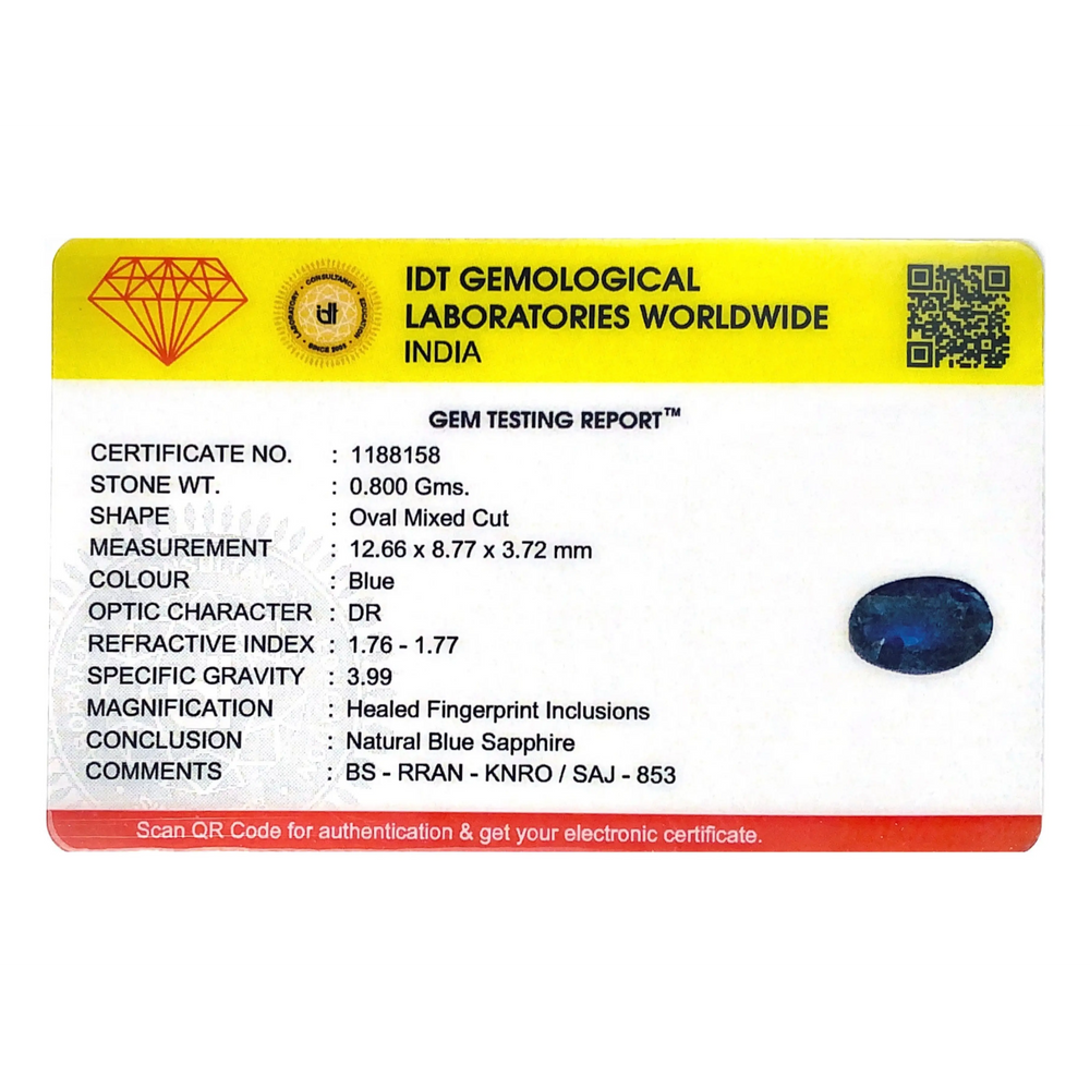 Blue Sapphire - 4 Carat