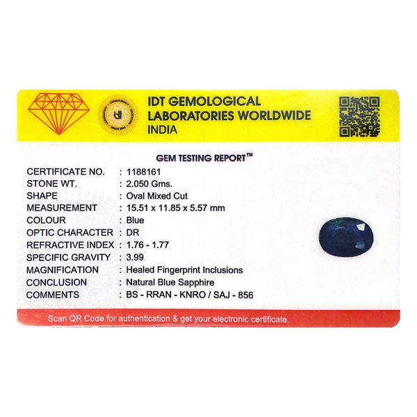 Blue Sapphire - 10.25 Carat