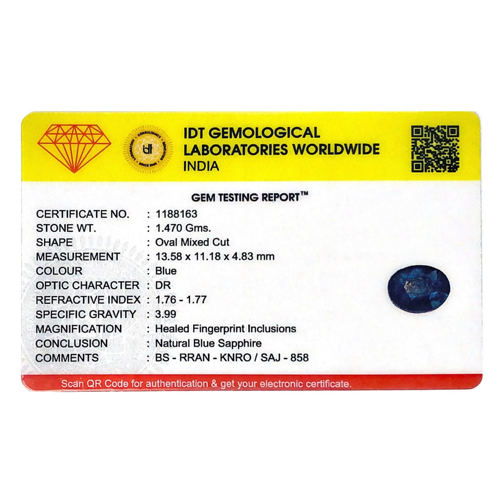Blue Sapphire - 7.35 Carat