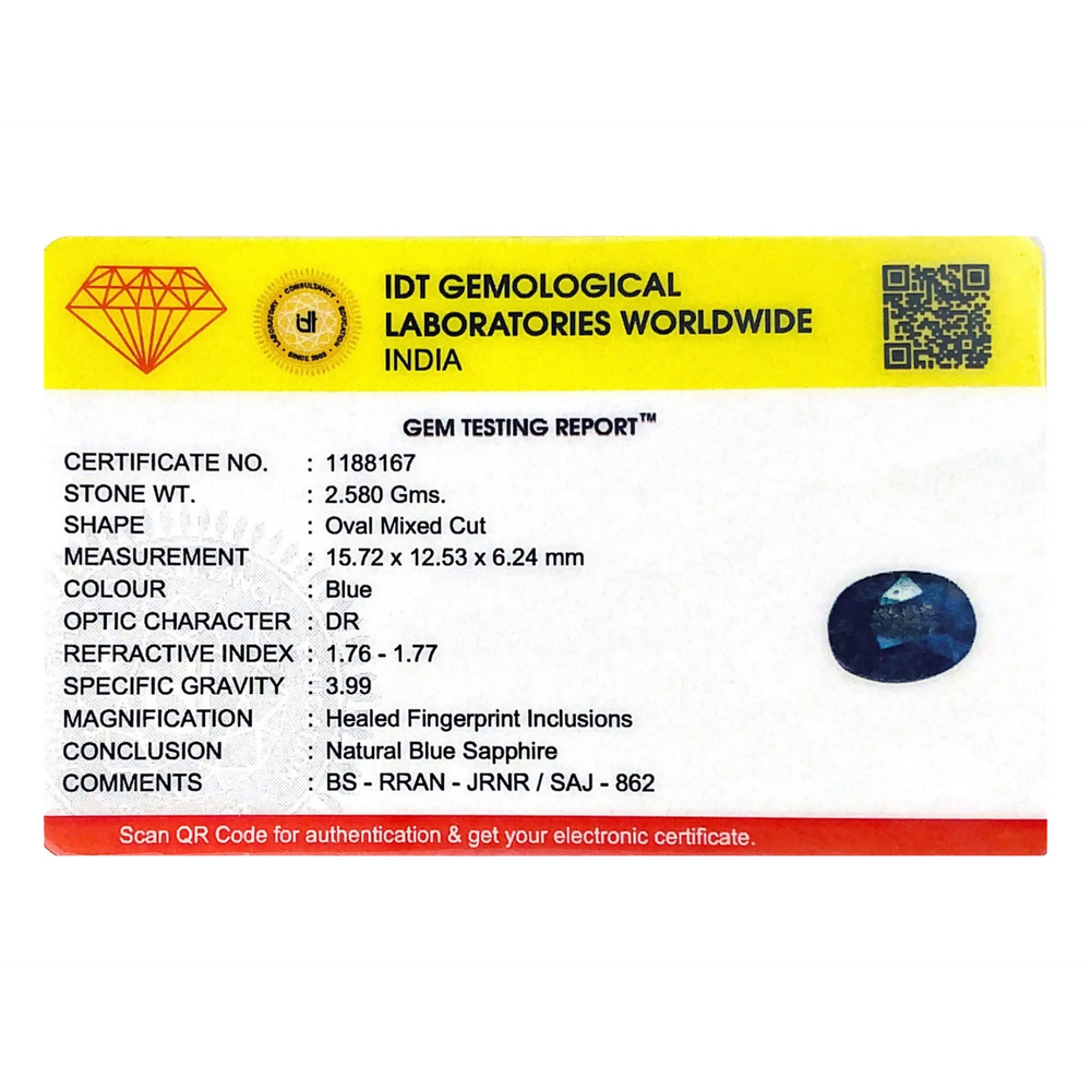Blue Sapphire - 12.9 Carat