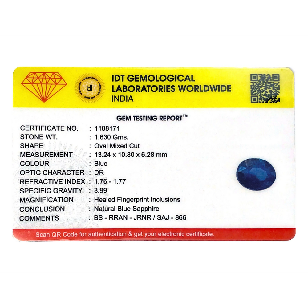 Blue Sapphire - 8.15 Carat