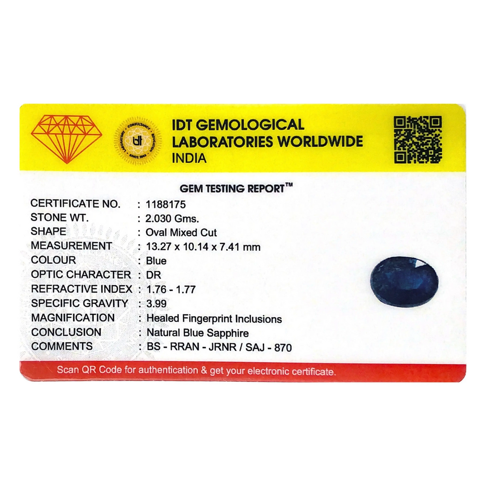 Blue Sapphire - 10.15 Carat