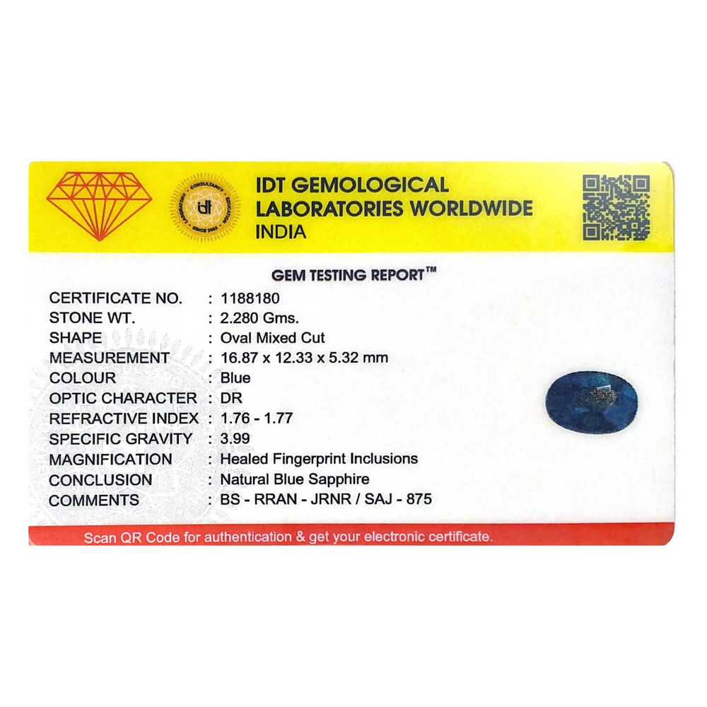 Blue Sapphire - 11.4 Carat
