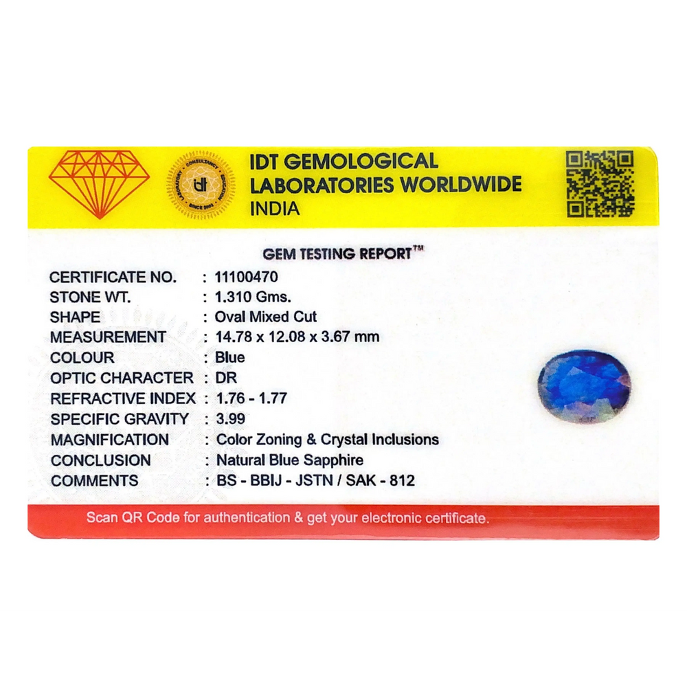 Blue Sapphire - 6.55 Carat