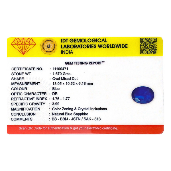 Blue Sapphire - 8.35 Carat
