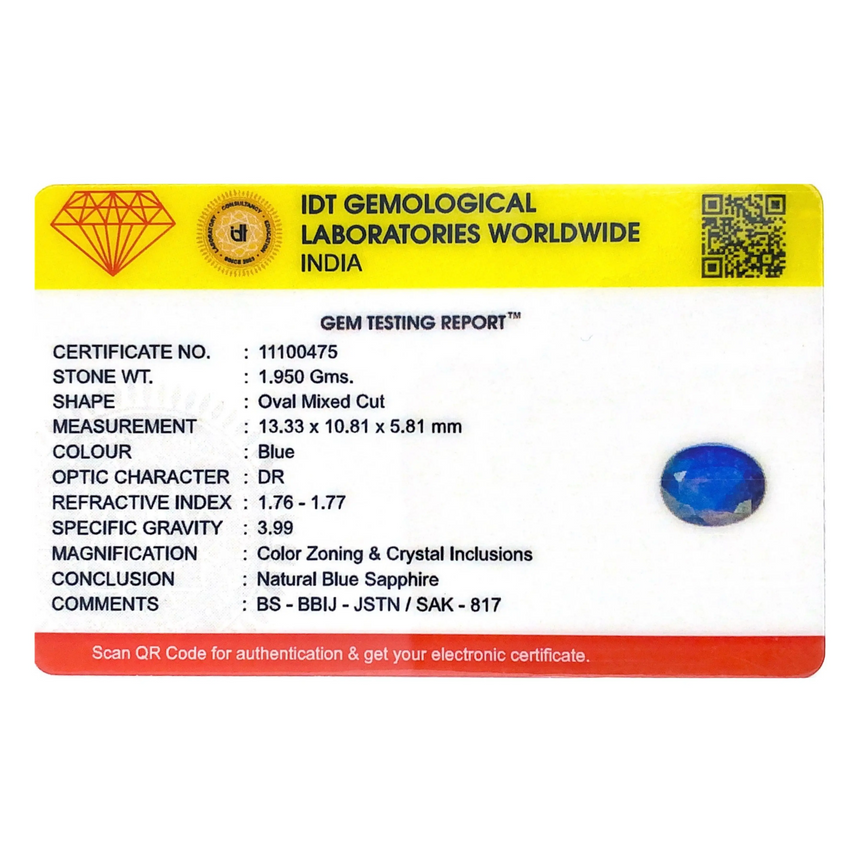 Blue Sapphire - 9.75 Carat