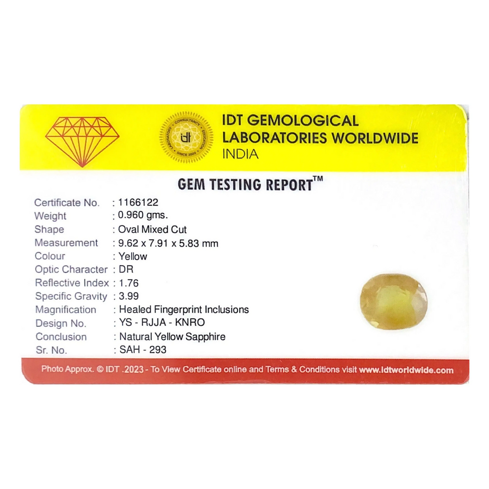 Yellow Sapphire - 4.8 Carat