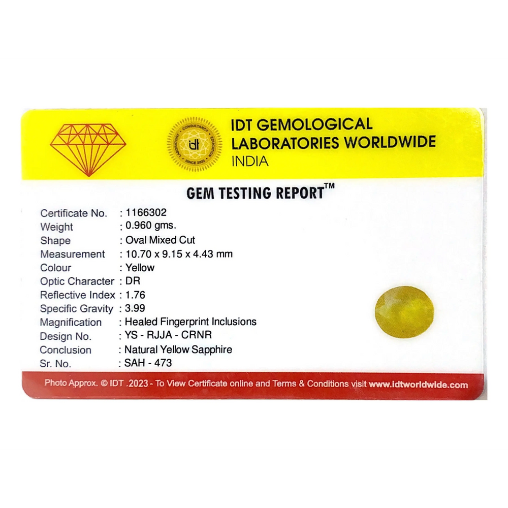 Yellow Sapphire - 4.8 Carat