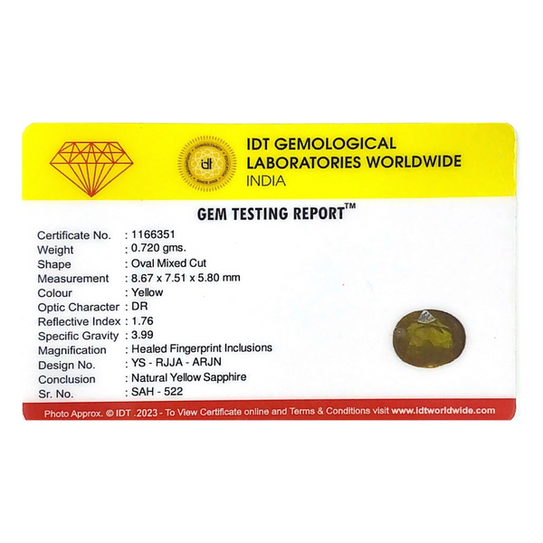 Yellow Sapphire - 3.6 Carat