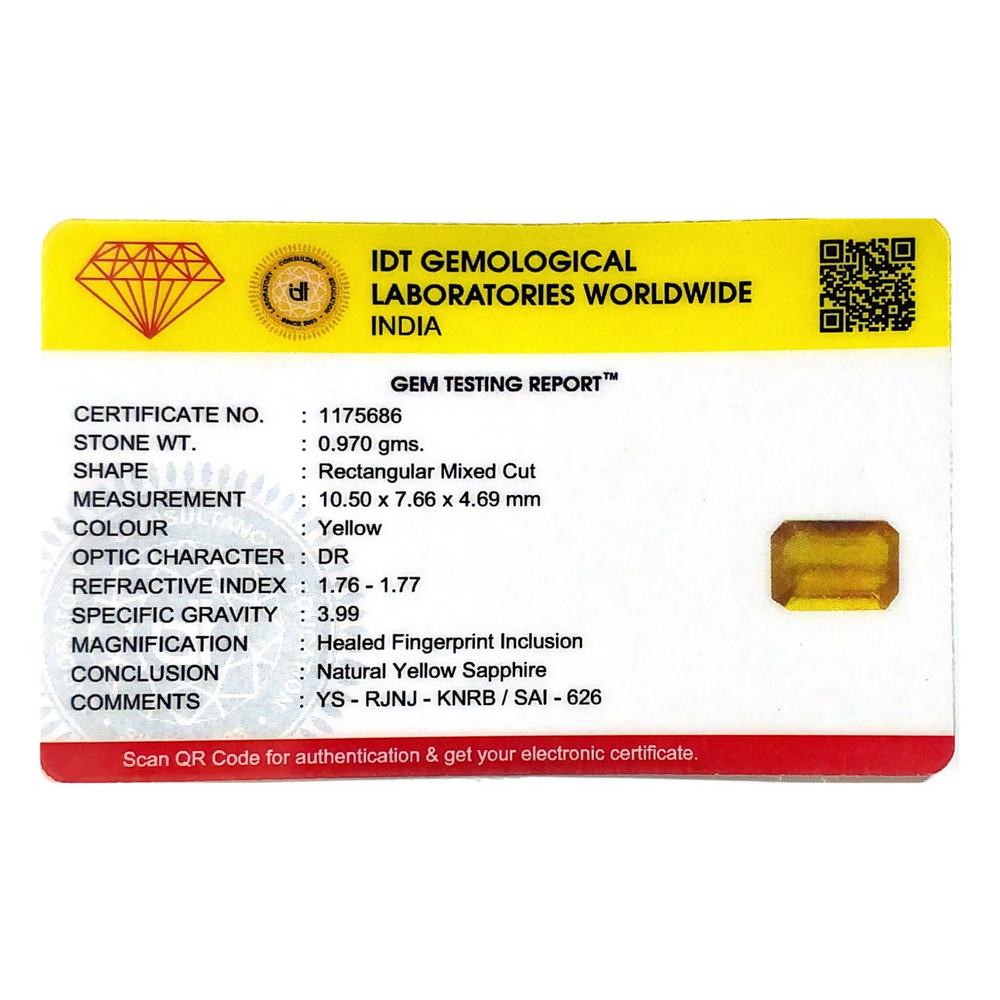 Yellow Sapphire - 4.85 Carat