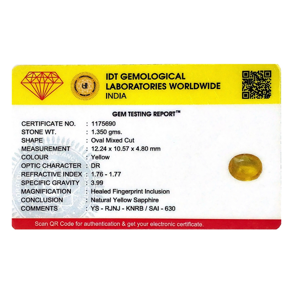 Yellow Sapphire - 6.75 Carat