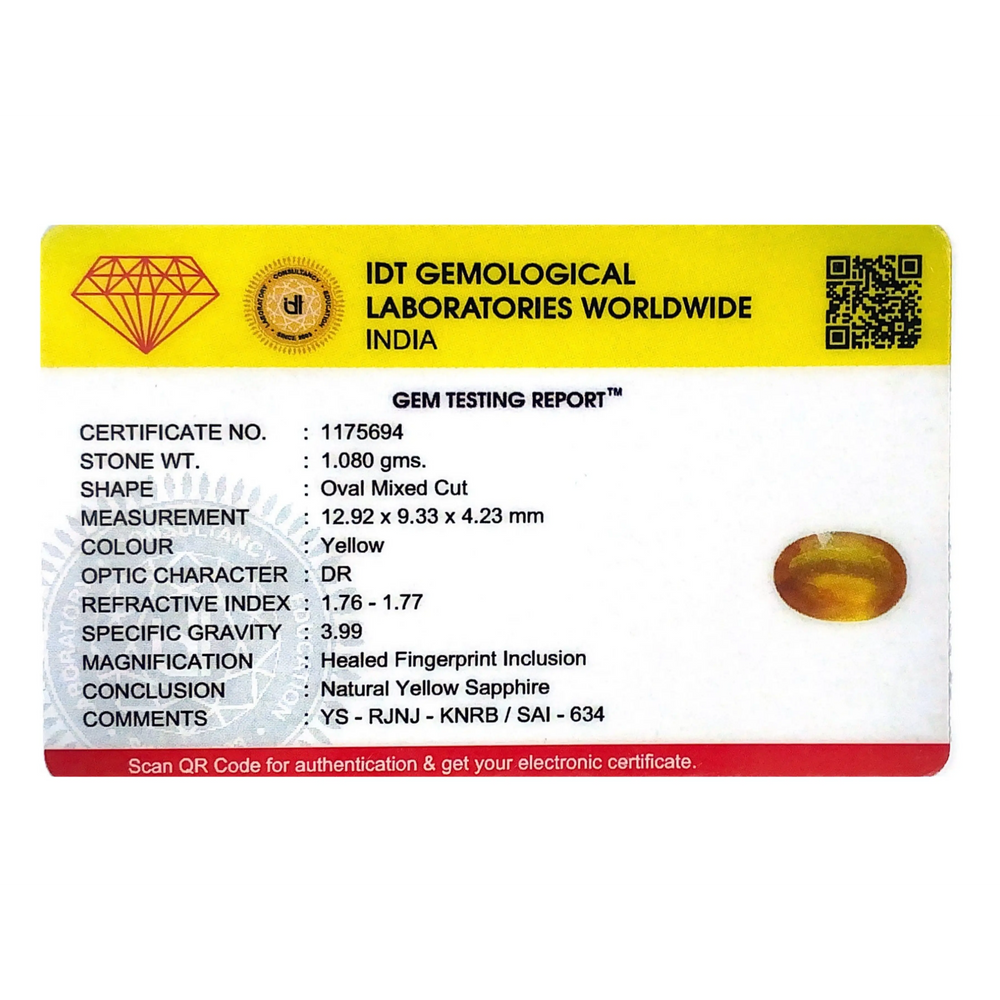 Yellow Sapphire - 5.4 Carat