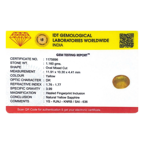 Yellow Sapphire - 5.8 Carat
