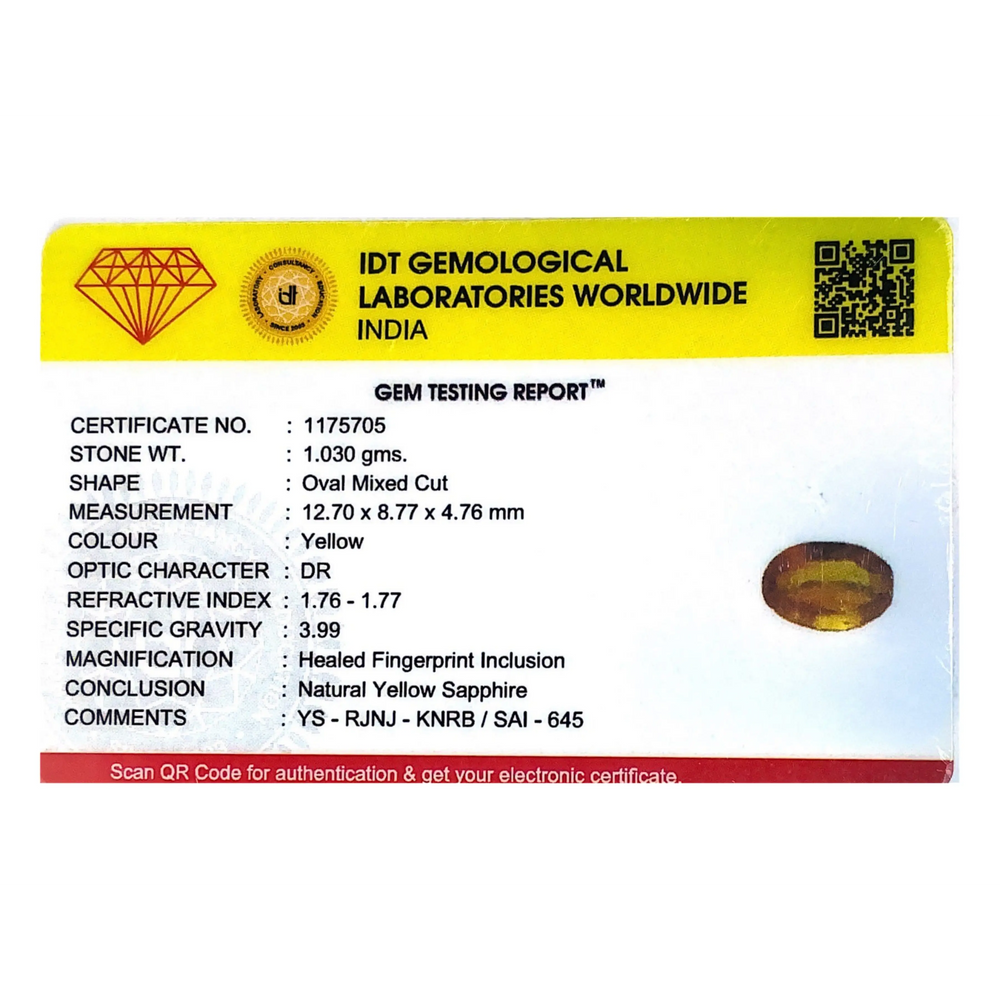 Yellow Sapphire - 5.15 Carat