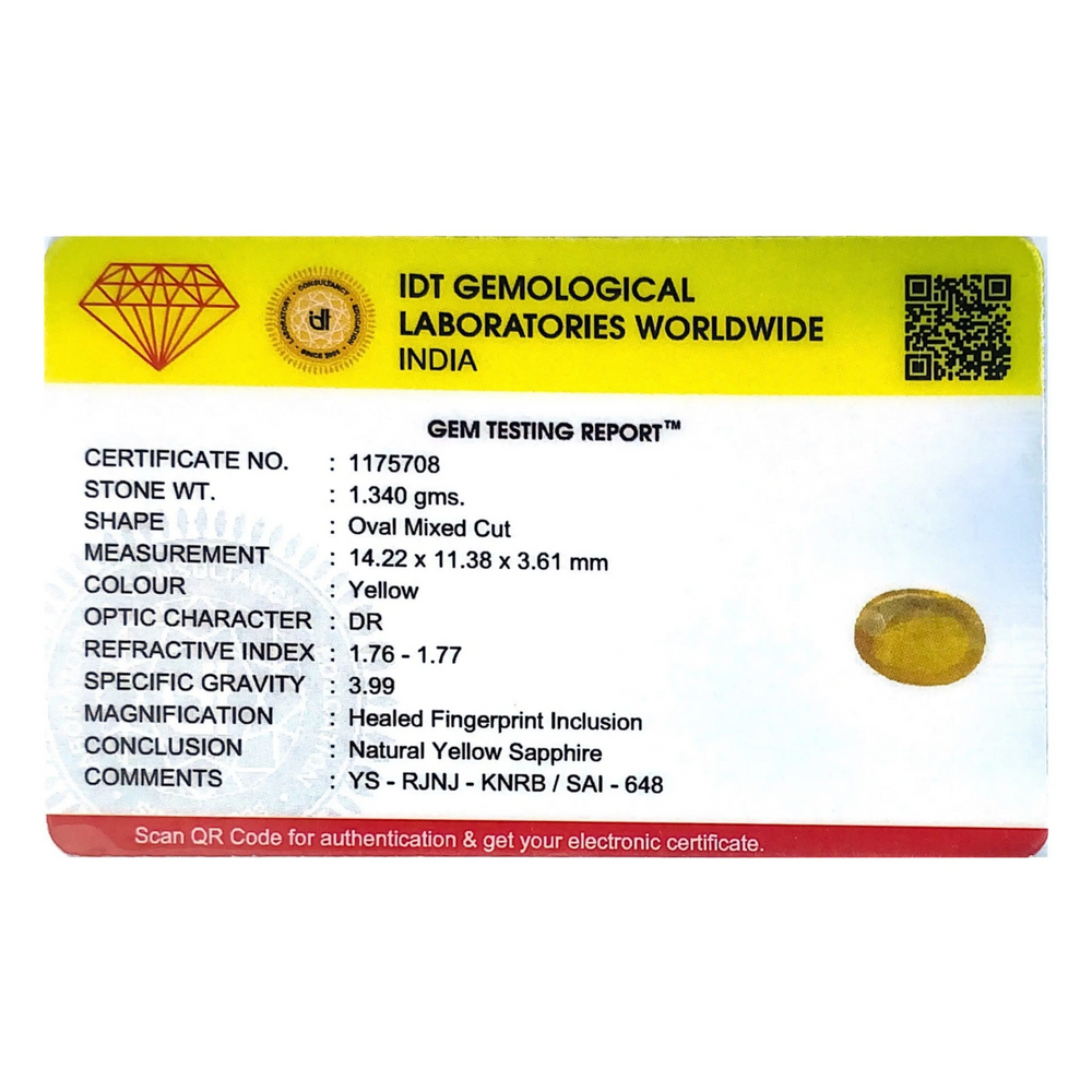 Yellow Sapphire - 6.7 Carat