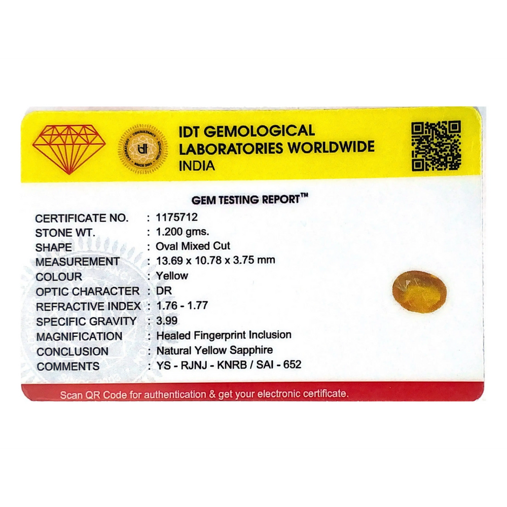 Yellow Sapphire - 6 Carat