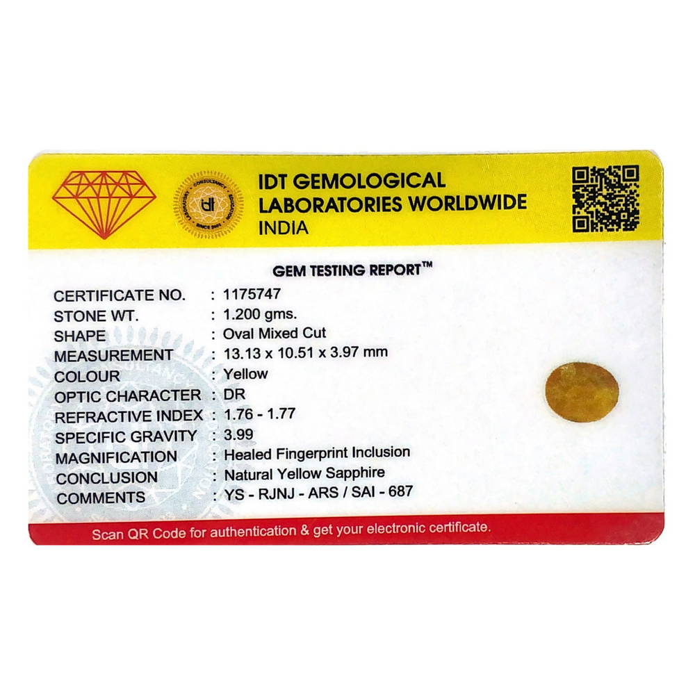 Yellow Sapphire - 6 Carat