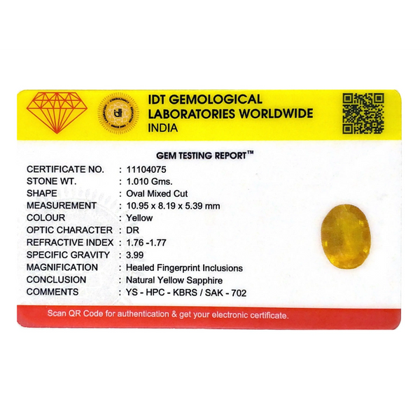 Yellow Sapphire - 5.05 Carat