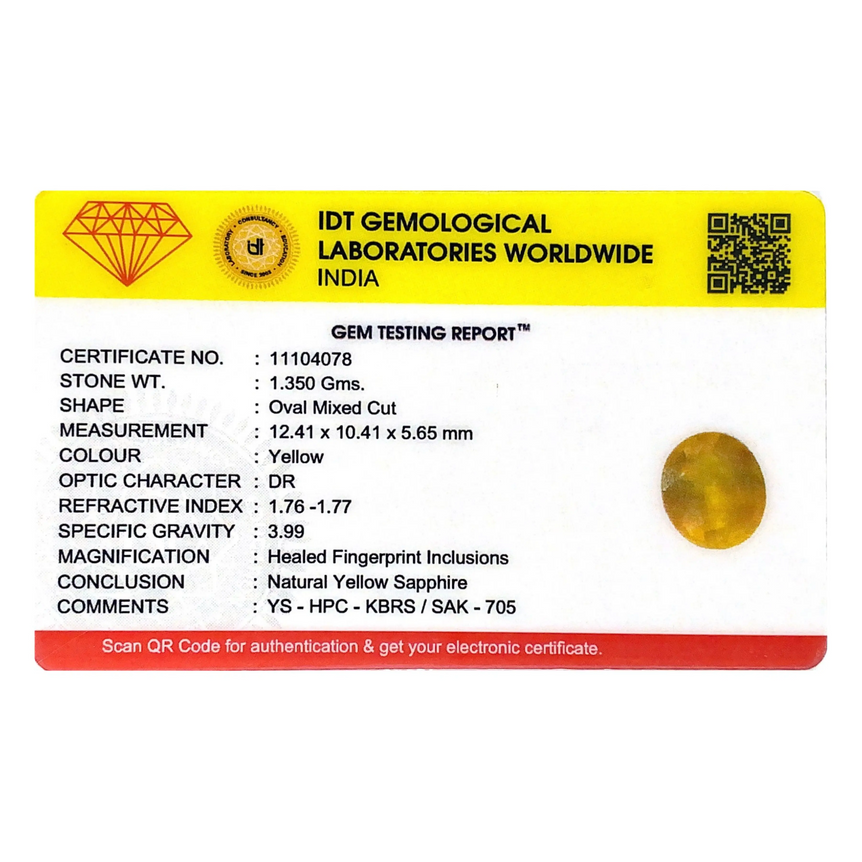 Yellow Sapphire - 6.75 Carat