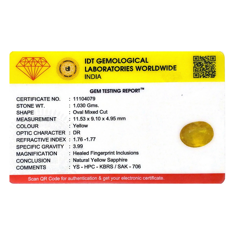 Yellow Sapphire - 5.15 Carat