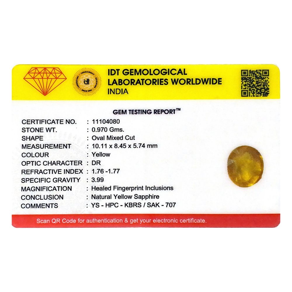 Yellow Sapphire - 4.85 Carat