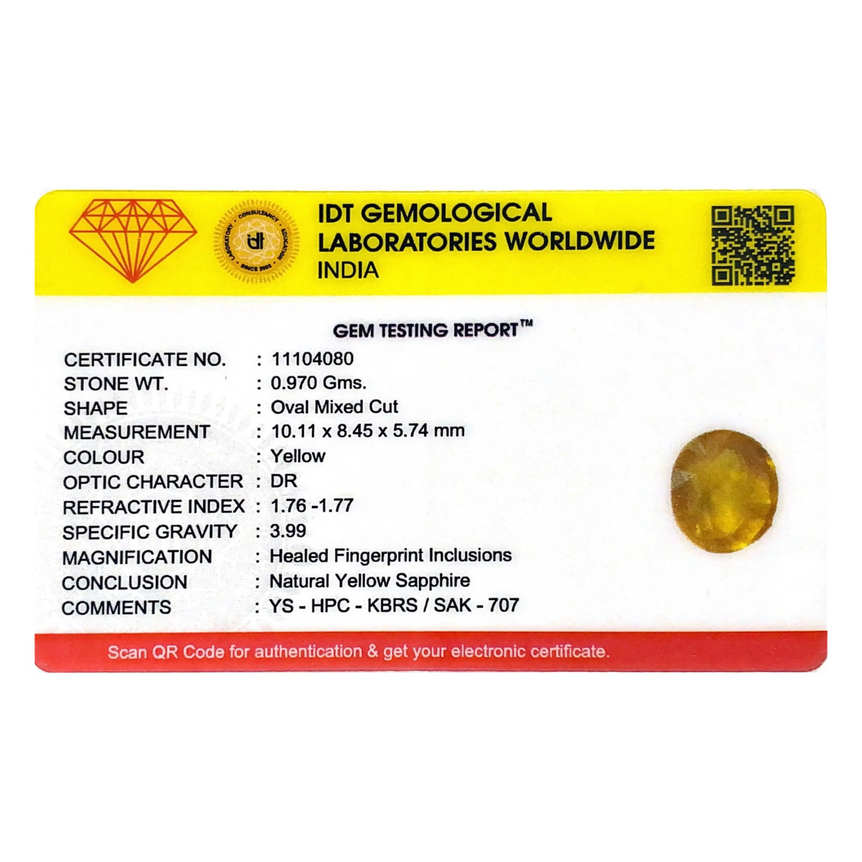 Yellow Sapphire - 4.85 Carat
