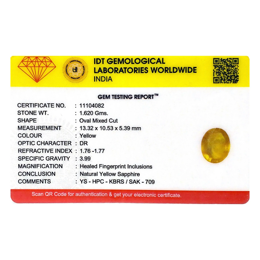 Yellow Sapphire - 8.1 Carat