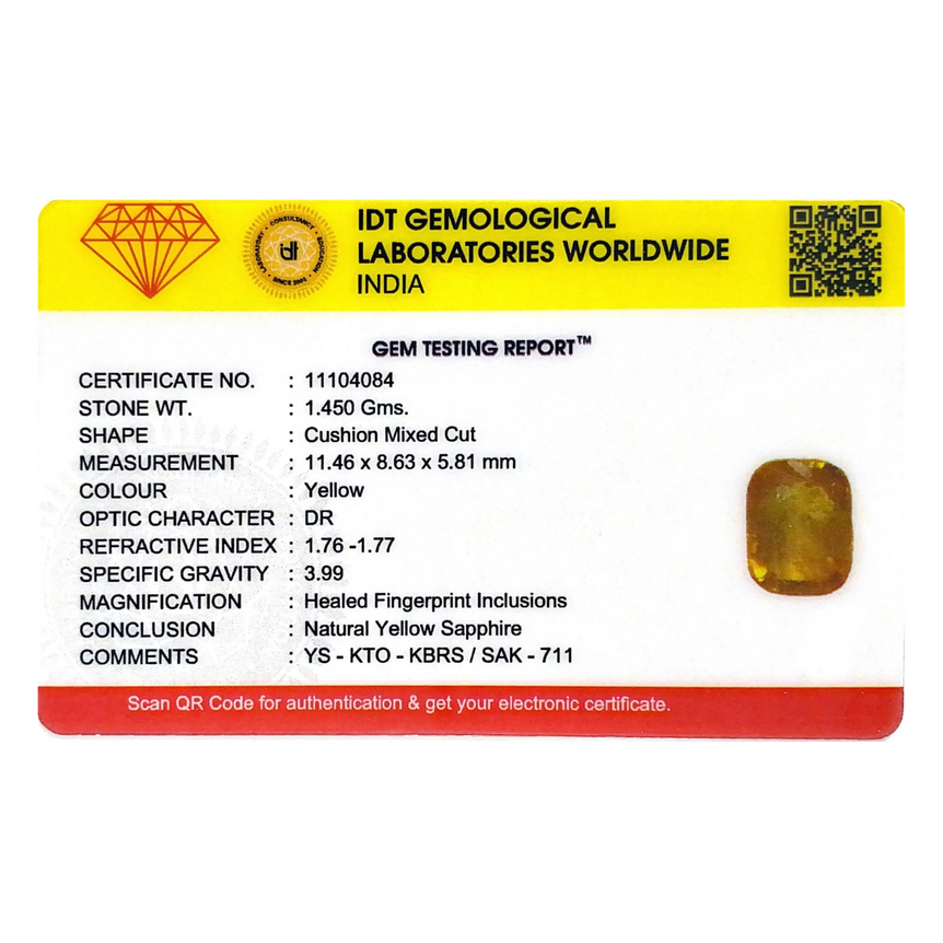 Yellow Sapphire - 7.25 Carat