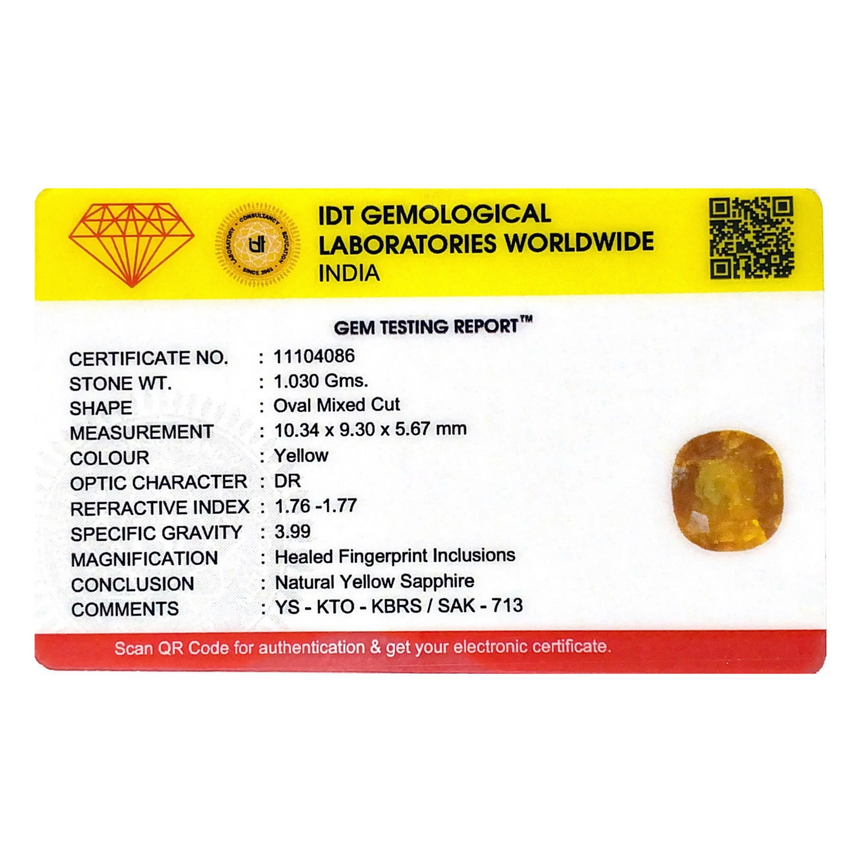Yellow Sapphire - 5.15 Carat