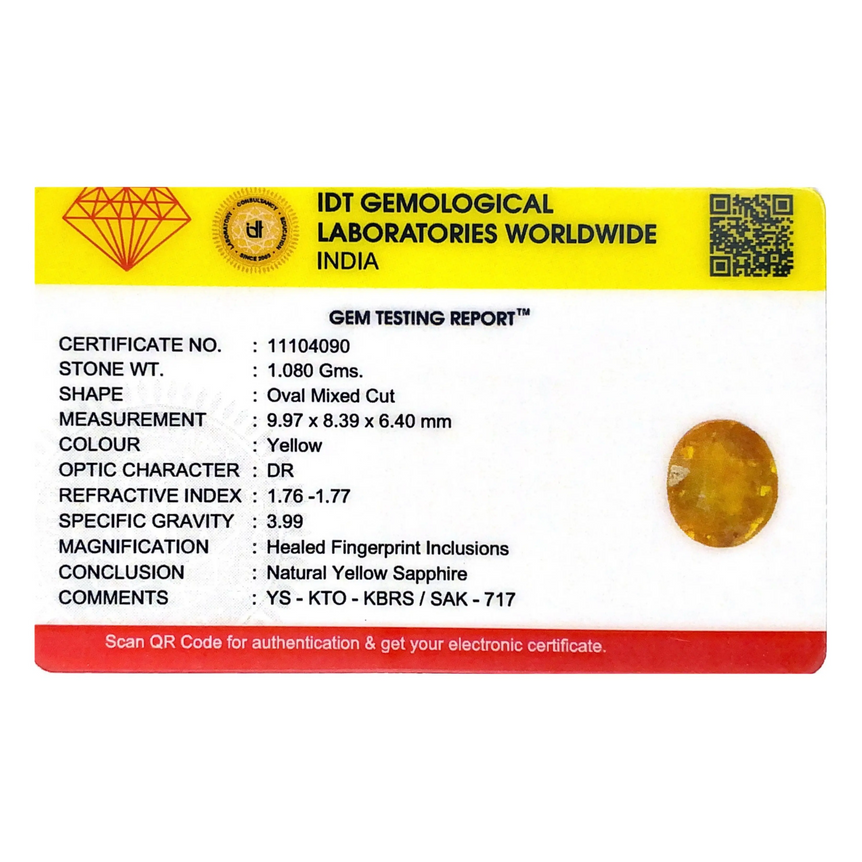 Yellow Sapphire - 5.4 Carat