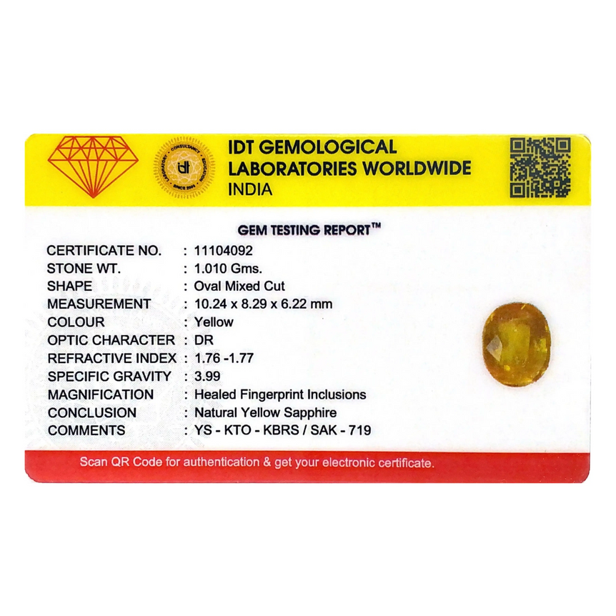 Yellow Sapphire - 5.05 Carat