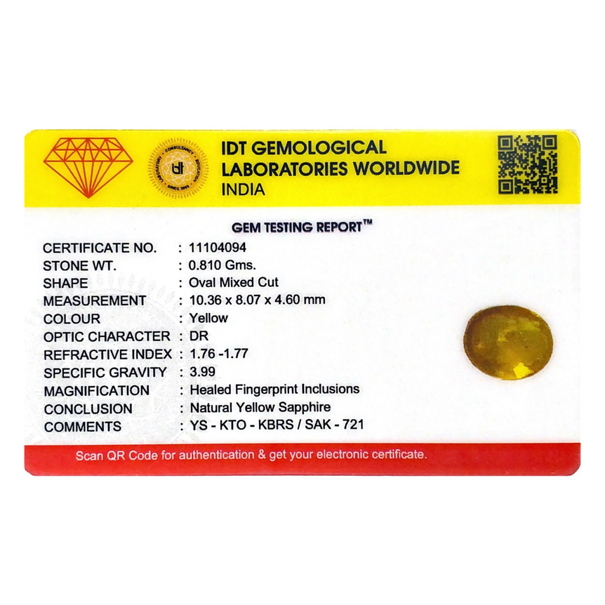 Yellow Sapphire - 4.05 Carat