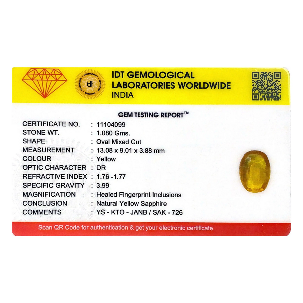 Yellow Sapphire - 5.4 Carat
