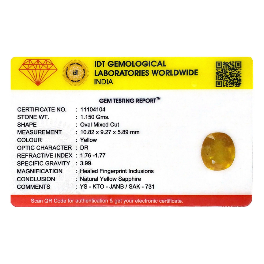 Yellow Sapphire - 5.75 Carat