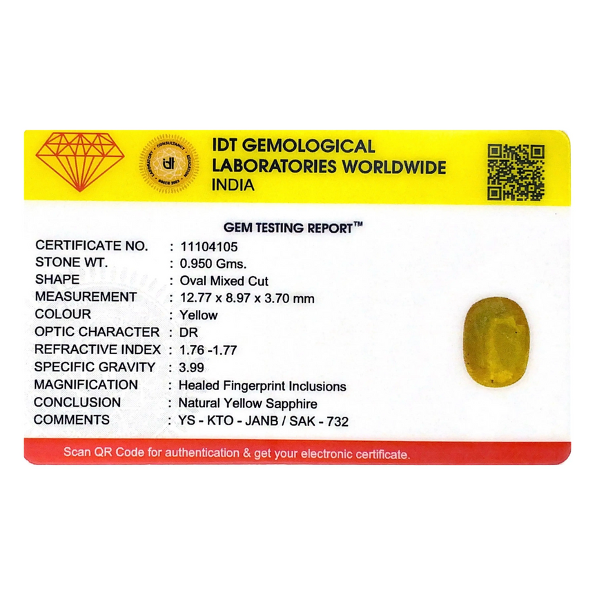 Yellow Sapphire - 4.75 Carat