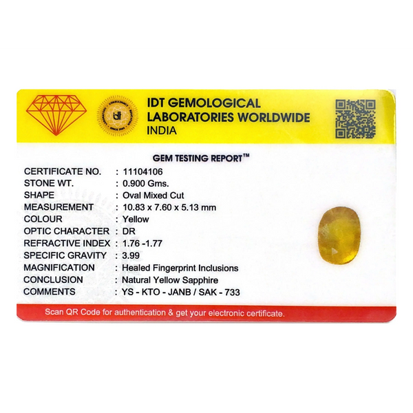 Yellow Sapphire - 4.5 Carat